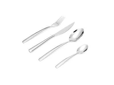 Smooth Tapered Stainless Steel Flatware Set