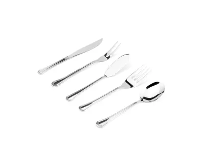 Oversized Contemporary Stainless Steel Flatware Set