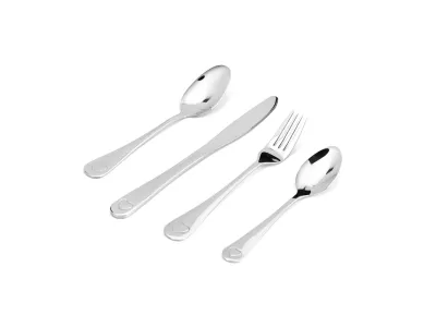 Scroll Medallion Stainless Steel Flatware Set