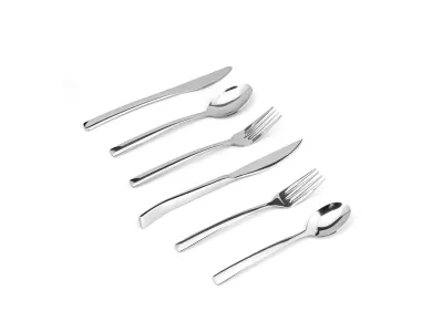 Sculpted Modern Handle Stainless Steel Flatware Set