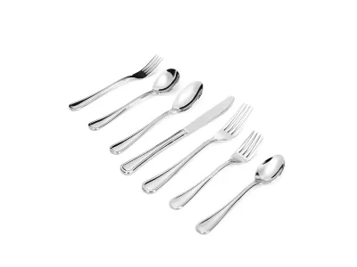 Contemporary Taper Handle Stainless Steel Flatware Set