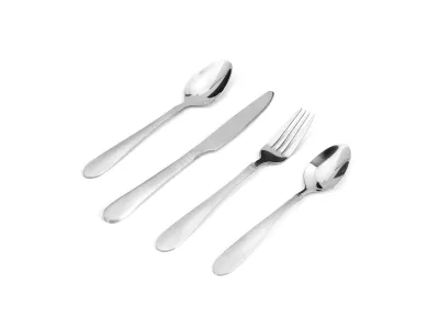 Soft Satin Rounded Stainless Steel Flatware Set