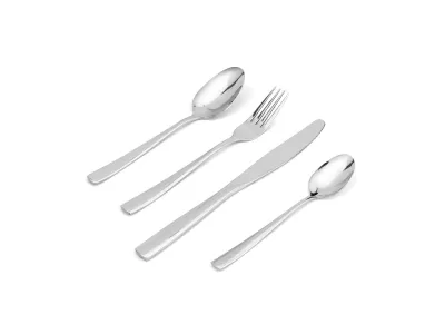 Satin Oval Handle Stainless Steel Flatware Set