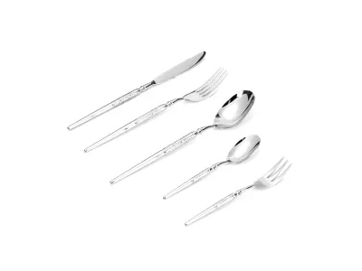 Floral Vine Handle Stainless Steel Flatware Set