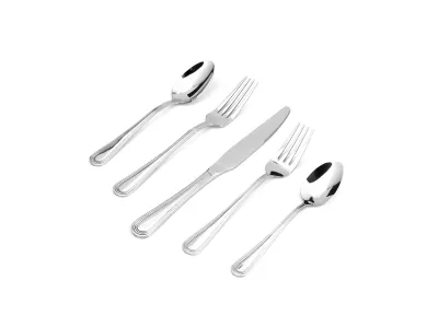 Open Teardrop Loop Stainless Steel Flatware Set