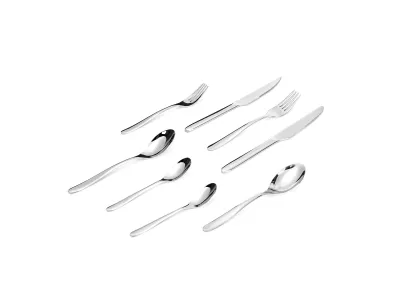 Curved Hook Handle Stainless Steel Flatware Set