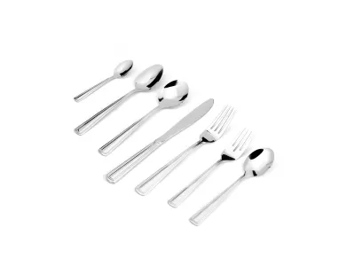 Center-Groove Stainless Steel Flatware Set
