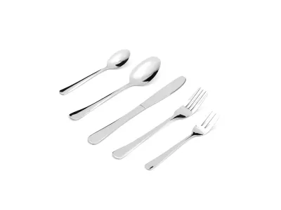 Two-Tone Broad Handle Stainless Steel Flatware Set
