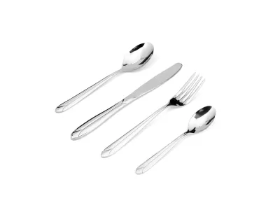 Long Teardrop Handle Stainless Steel Flatware Set