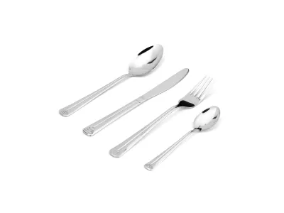 Bordered Classic Stainless Steel Flatware Set