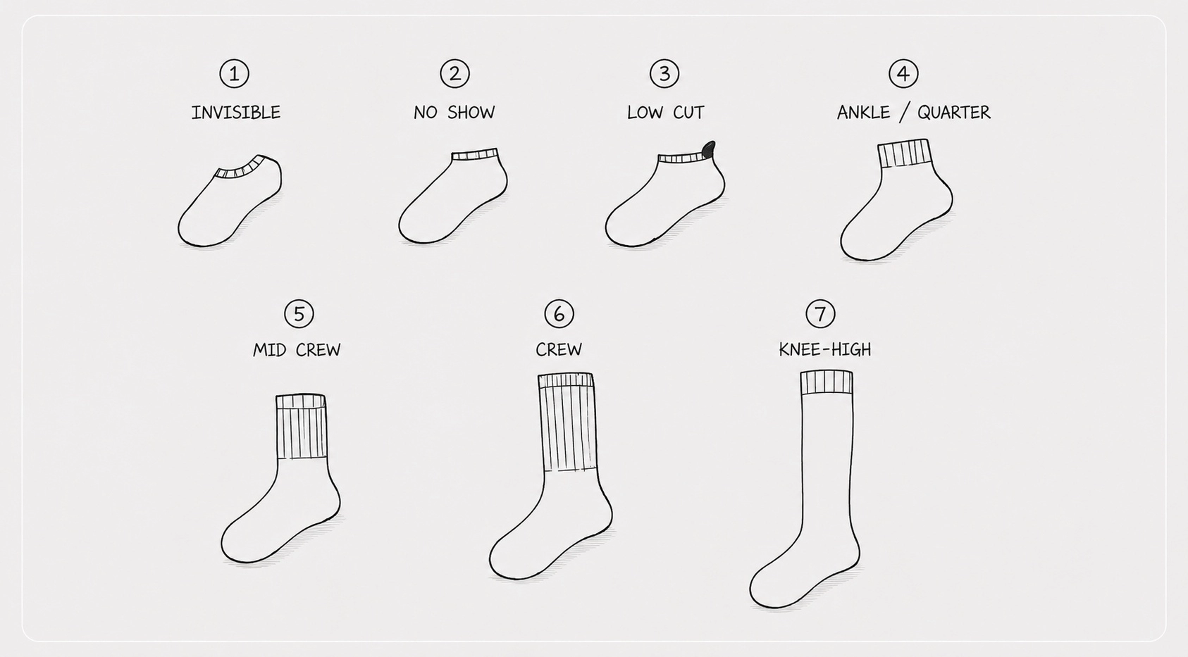 Socks Size and Height Options