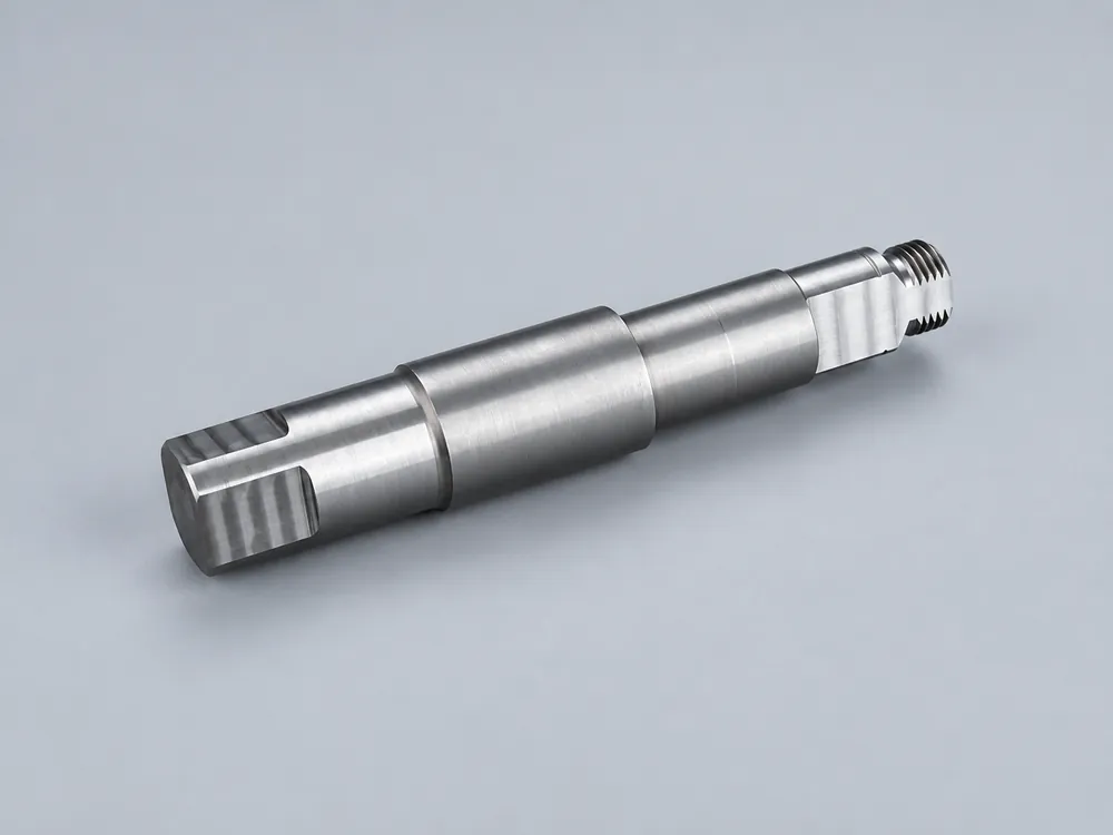 CNC turn-mill stepped component — presentation based on an actual product photograph.