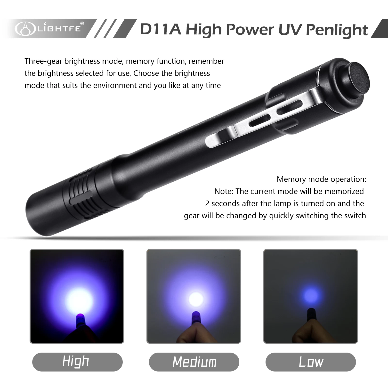 LIGHTFE D11 UV Flashlight