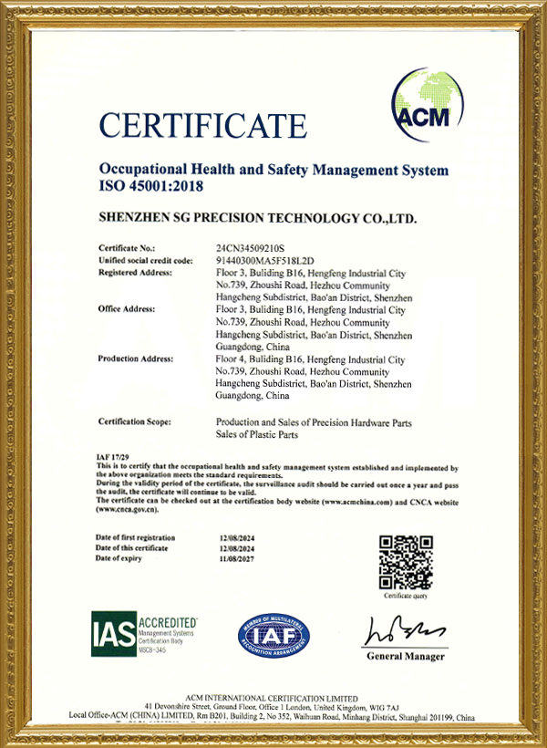 Origin Precision Technology Shs Code Shenzhen SG Precision Technology Company Limited