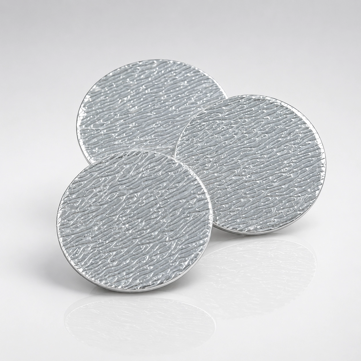 Embossed Texture Metallic Discs