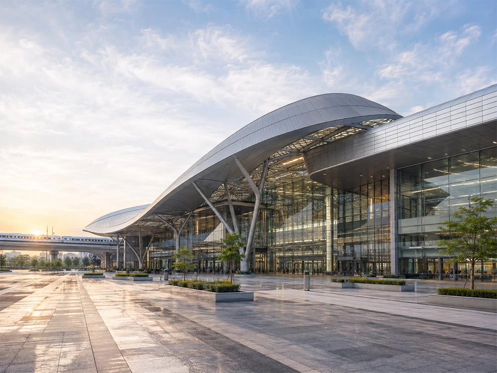 High-speed railway station aluminum roof and wall panel