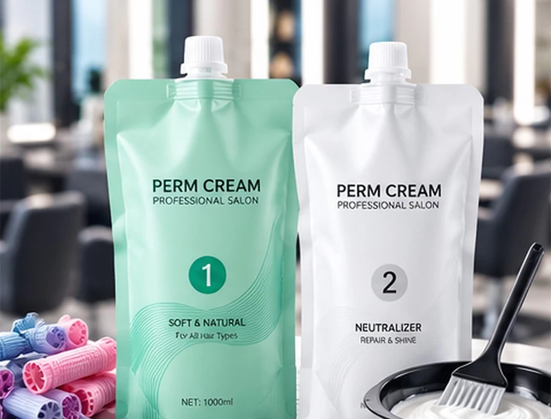 Professional perm cream application case