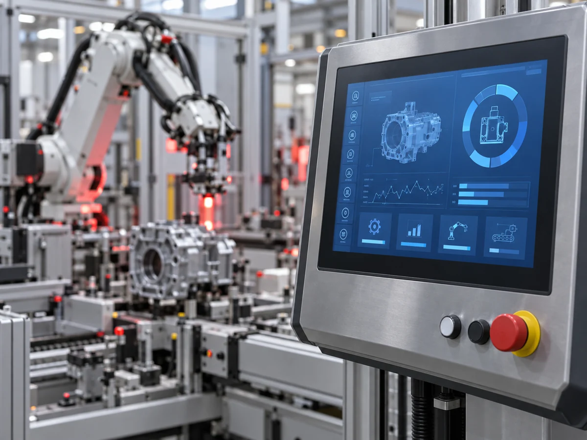Industrial Control & HMI Displays &mdash; application concept.