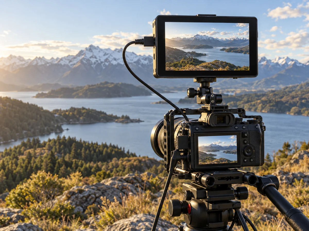 Photography & Professional Monitors &mdash; application concept.