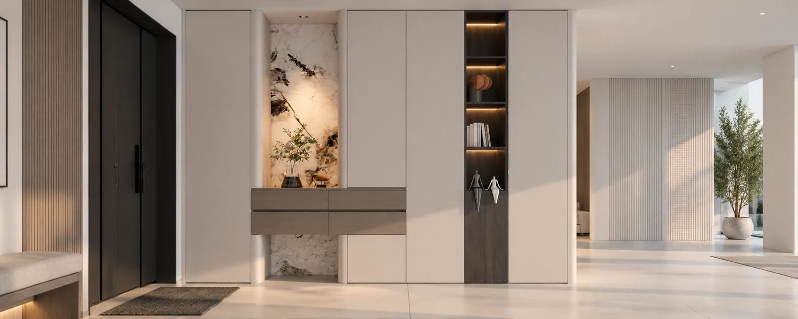 Shoe & Hallway Storage cabinetry design inspiration
