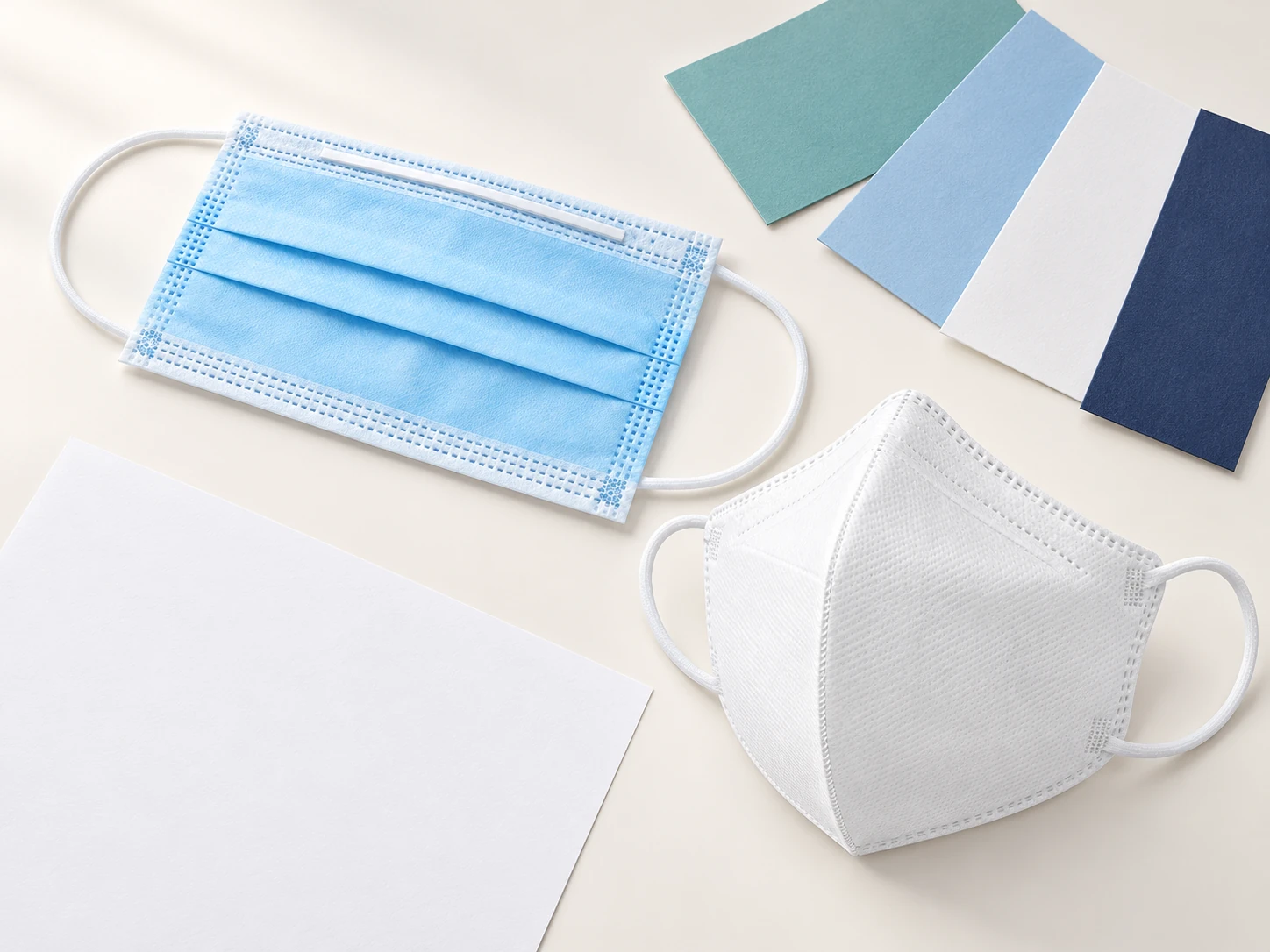 Masks and colour reference papers for a private label brief