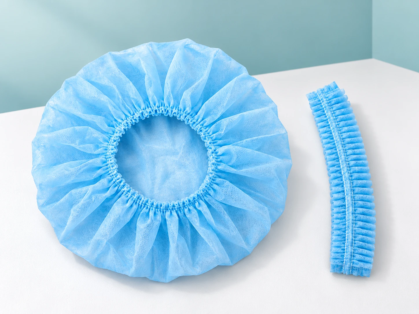 PP nonwoven strip cap opened and folded