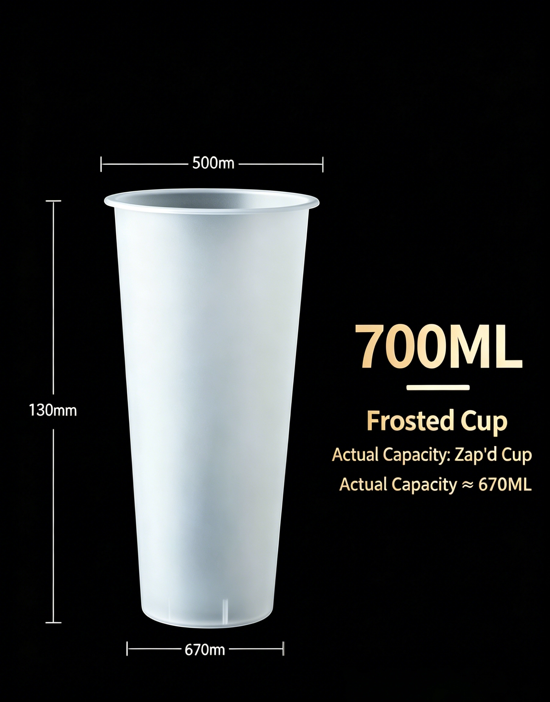 700 ml white PP cup