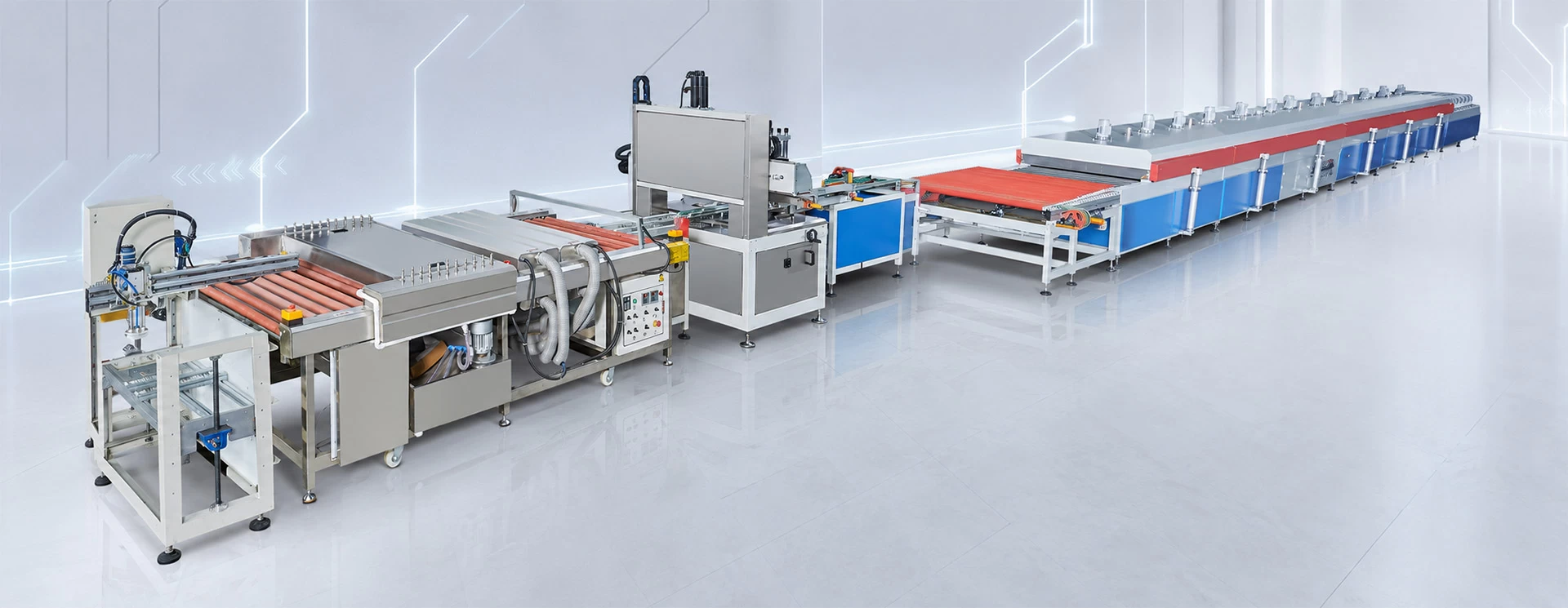 YISEN automatic glass screen printing production line