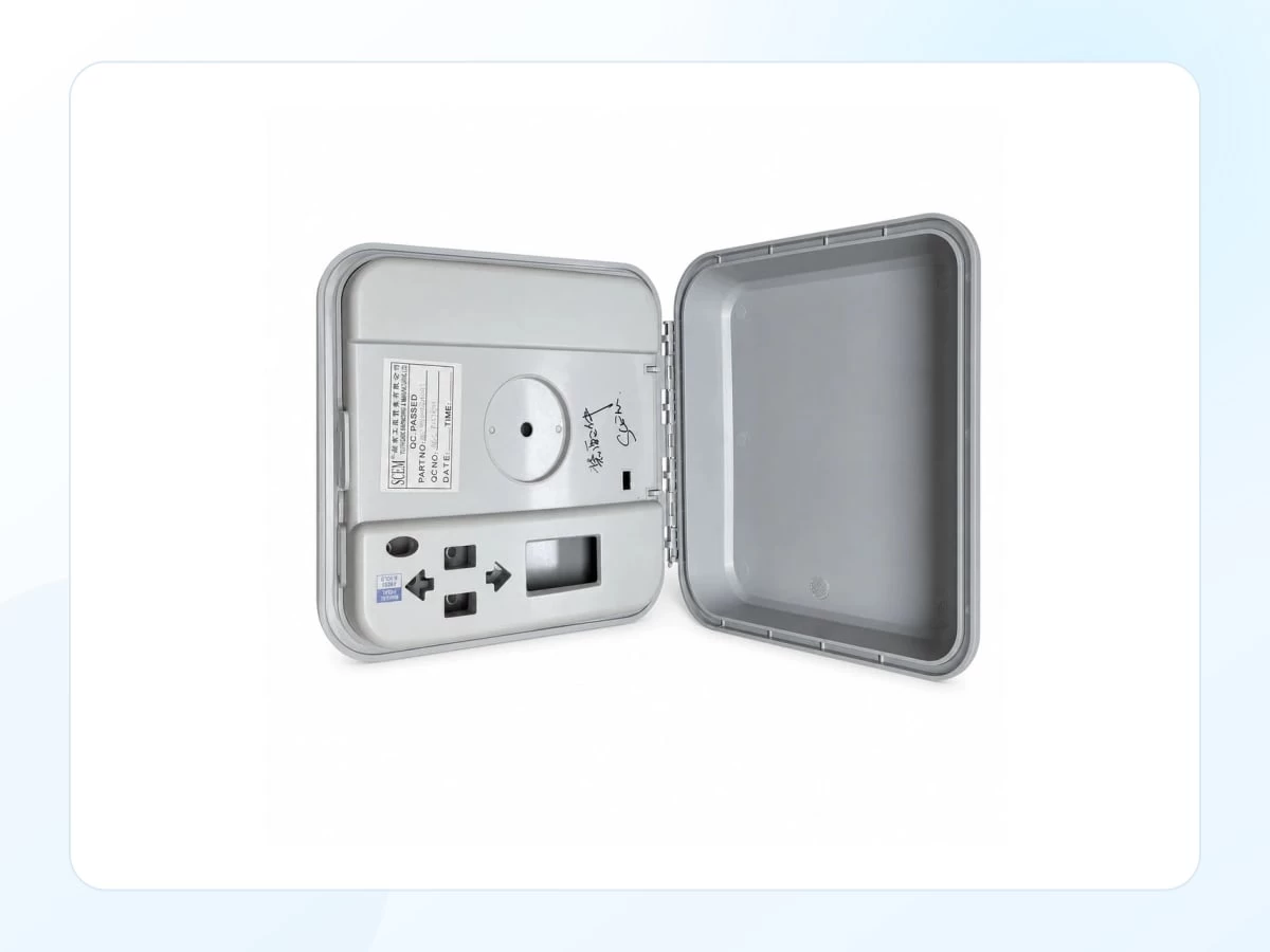 Compact 911 electrical control enclosure with front interface openings with key product features