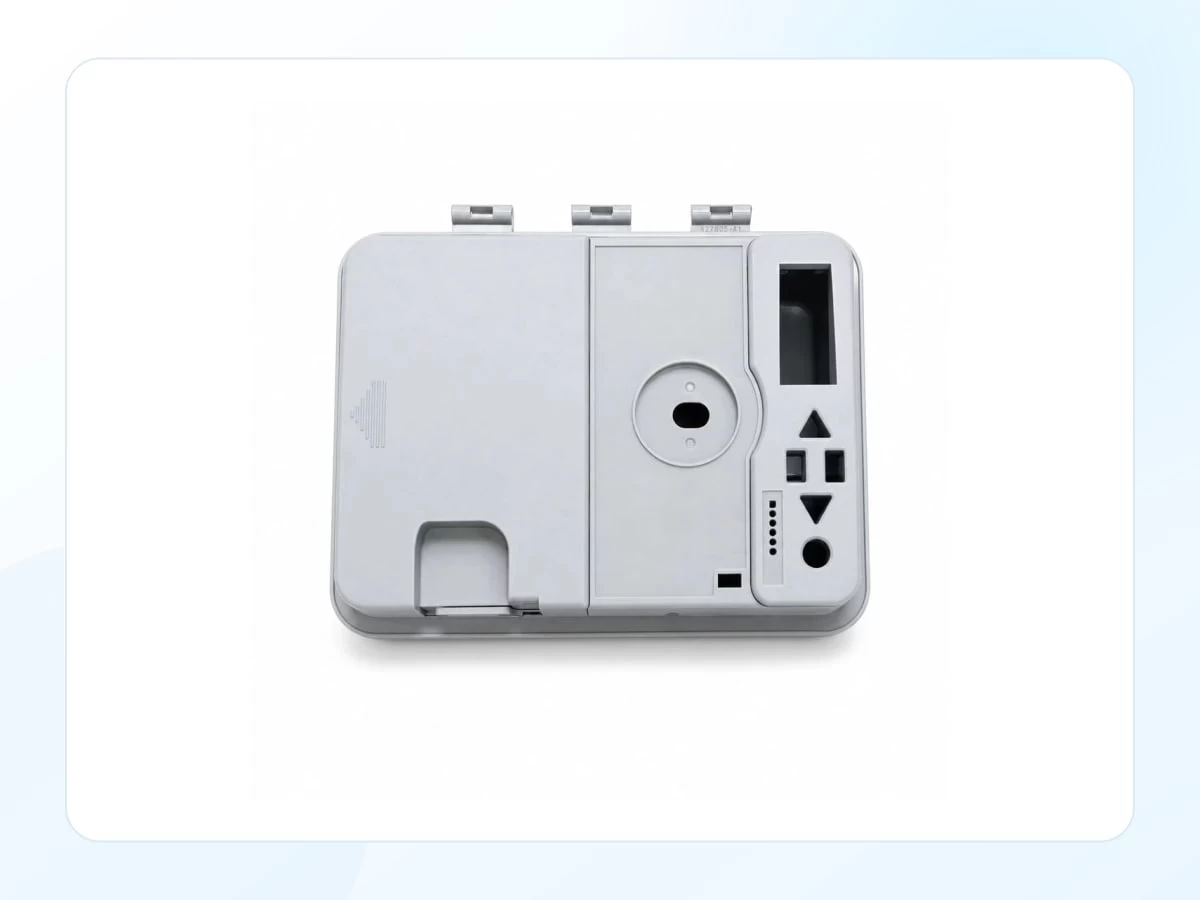 Compact 331 control panel housing with button and display openings with key product features