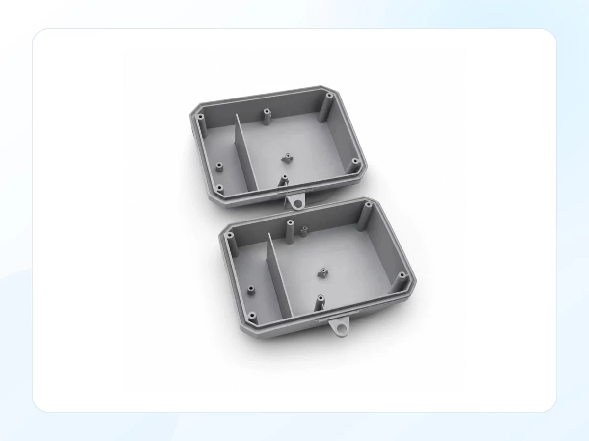 1199 electrical box cover and base shown as a two piece set with key product features