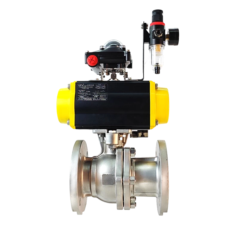 Pneumatic flanged ball valve