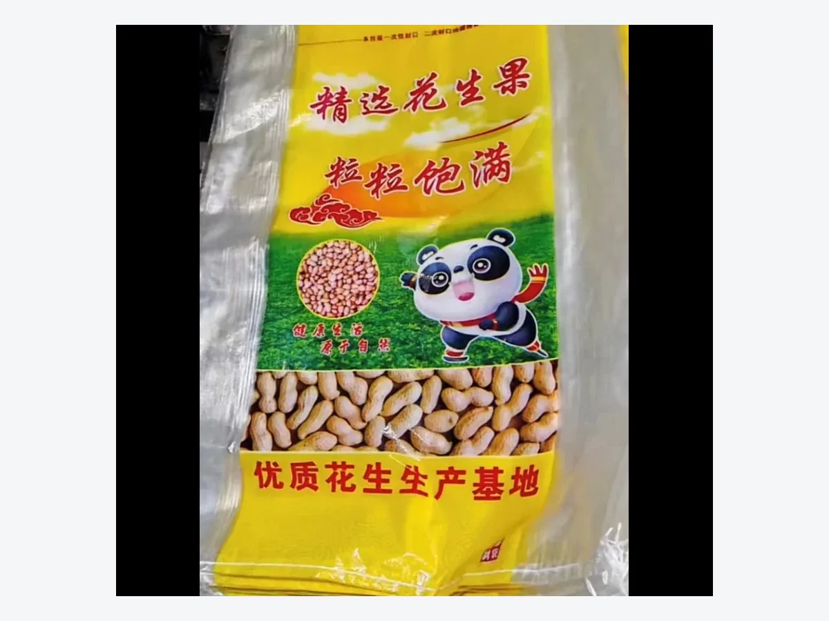Transparent window PP woven peanut bag with color printing