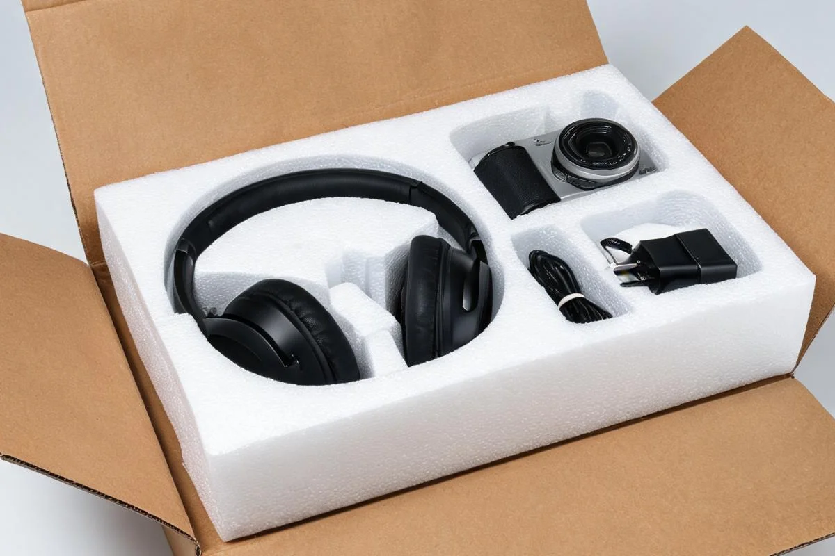 Custom EPS foam protective packaging inserts for electronics and fragile products