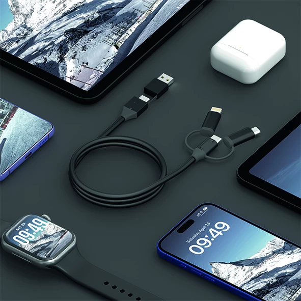 Multi-Tool 5-in-1 Charge & Syn Cable 100W Fast Charging (USB-C to USB-C)