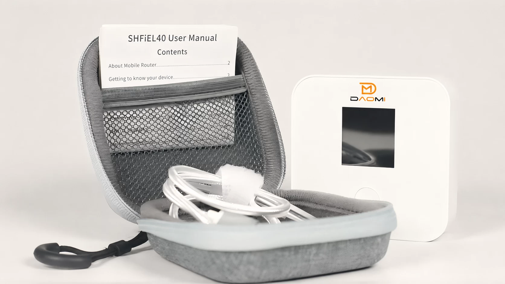 DAOMI SHFIEL40 4G LTE eSIM Mobile Hotspot | Dual Band Pocket WiFi (2.4G/5GHz) | Global Roaming Router for Travel | 3060mAh Battery & VPN Supported