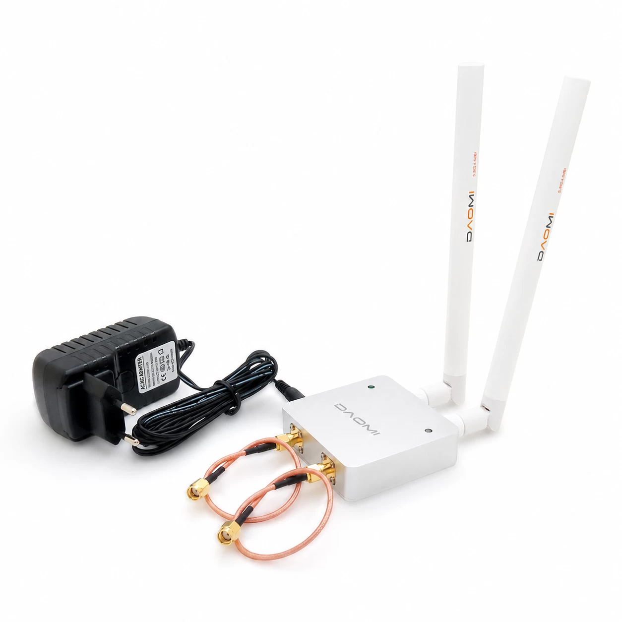 DAOMI 2.4GHz 1000mW 2T2R MIMO WiFi Signal Booster | 300Mbps High Power Amplifier (SH24Gi1000D2P) | For UAV, IP Cameras & Long-Range Network Coverage