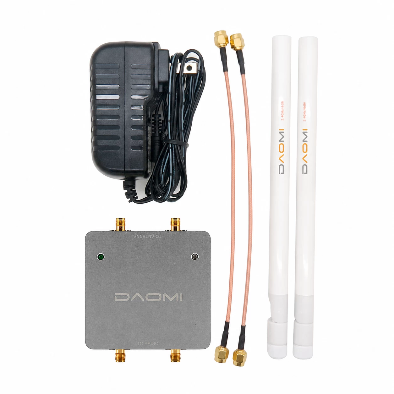 DAOMI 2.4GHz 1000mW 2T2R MIMO WiFi Signal Booster | 300Mbps High Power Amplifier (SH24Gi1000D2P) | For UAV, IP Cameras & Long-Range Network Coverage
