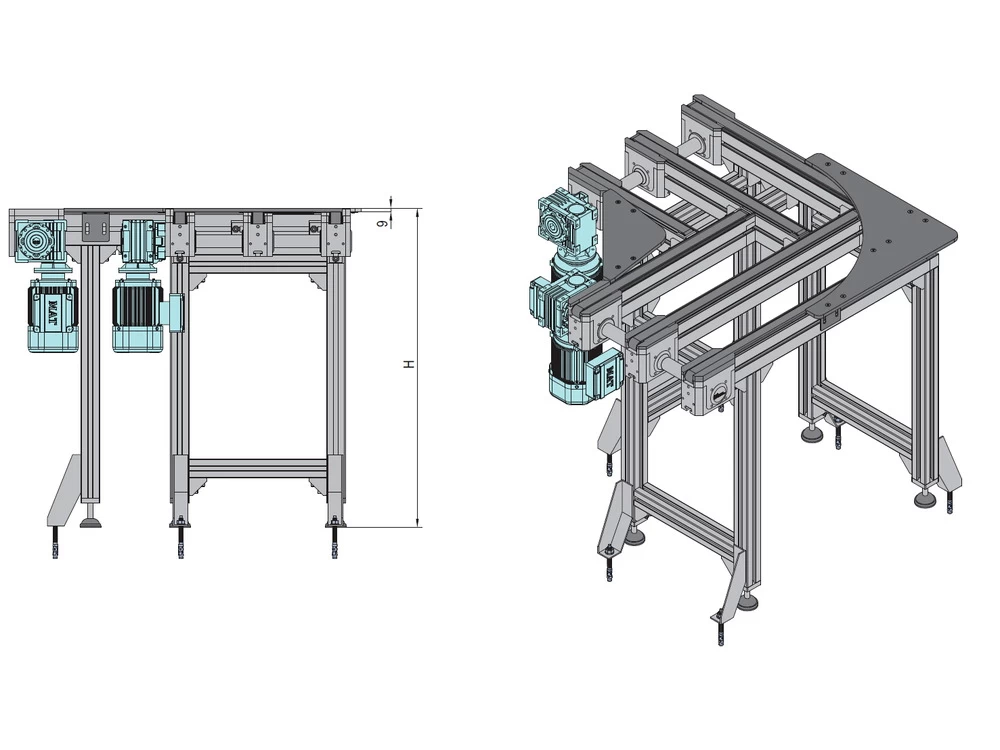90º Forced Belt Curve industrial conveyor product