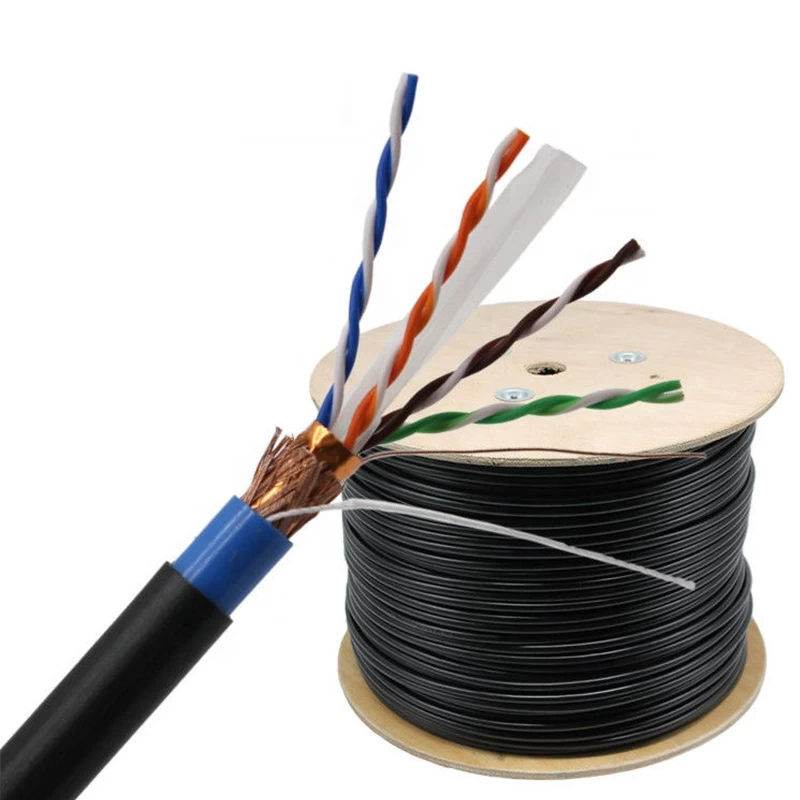 Outdoor Waterproof Cat6 SFTP Double Sheath Network Cable