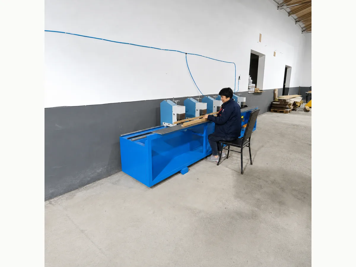 Paperboard cutting equipment showing guided work area
