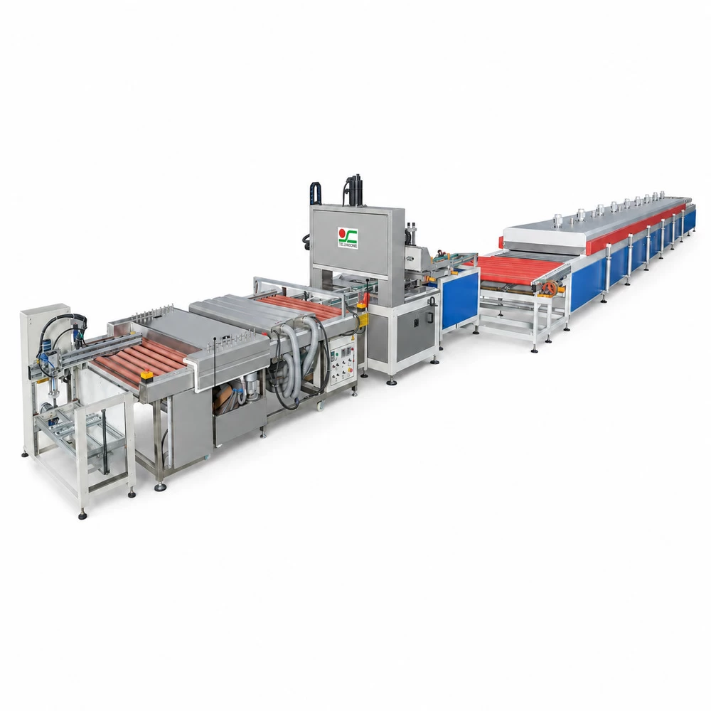 Automatic screen printing production line with printing and drying modules