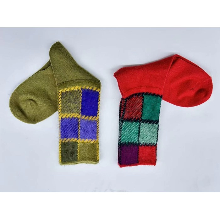 Double-Needle Wool Socks | Warm Anti-Pilling Merino Blend Socks