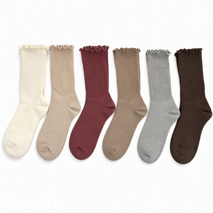 Rolled-Cuff Slouch Socks | Trendy Stacked Loose Knit Socks