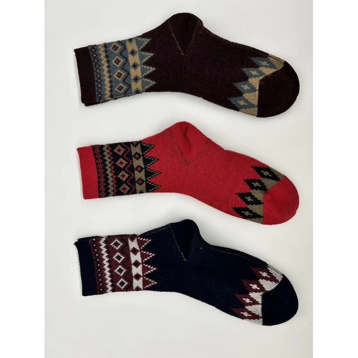 Double-Needle Wool Socks | Warm Anti-Pilling Merino Blend Socks