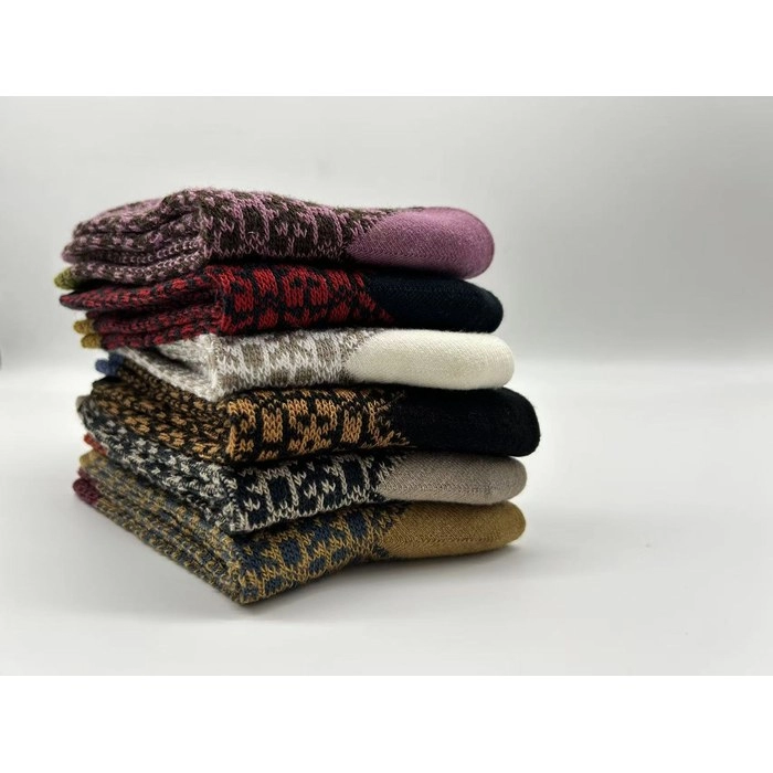 Double-Needle Wool Socks | Warm Anti-Pilling Merino Blend Socks