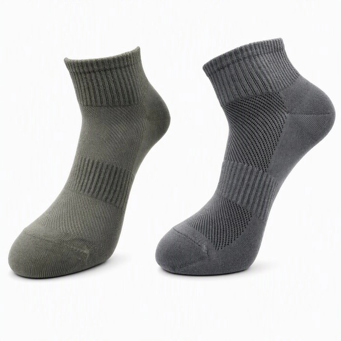 Men's Solid Quarter Socks | Essential Everyday Crew Socks