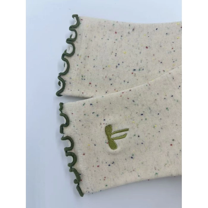Bow Embroidery Socks | Cute Embroidered Girls Socks