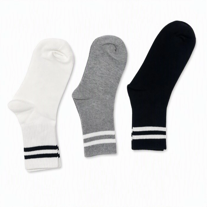 Striped Crew Socks | All-Season Casual Mid-Calf Socks