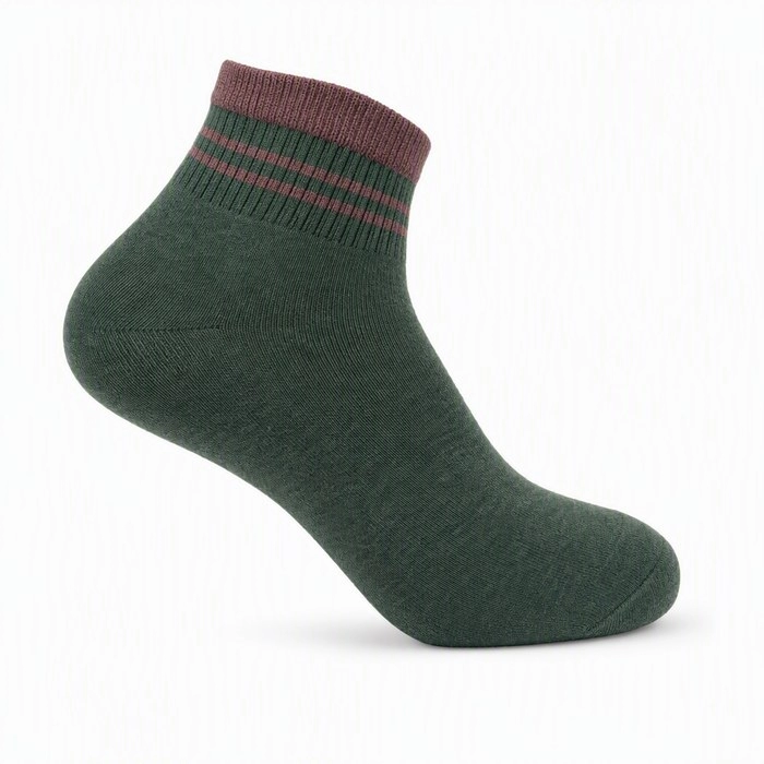 Striped Quarter Socks | Classic Casual Crew Socks